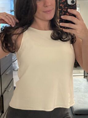 Ann Taylor Cream Silk Top